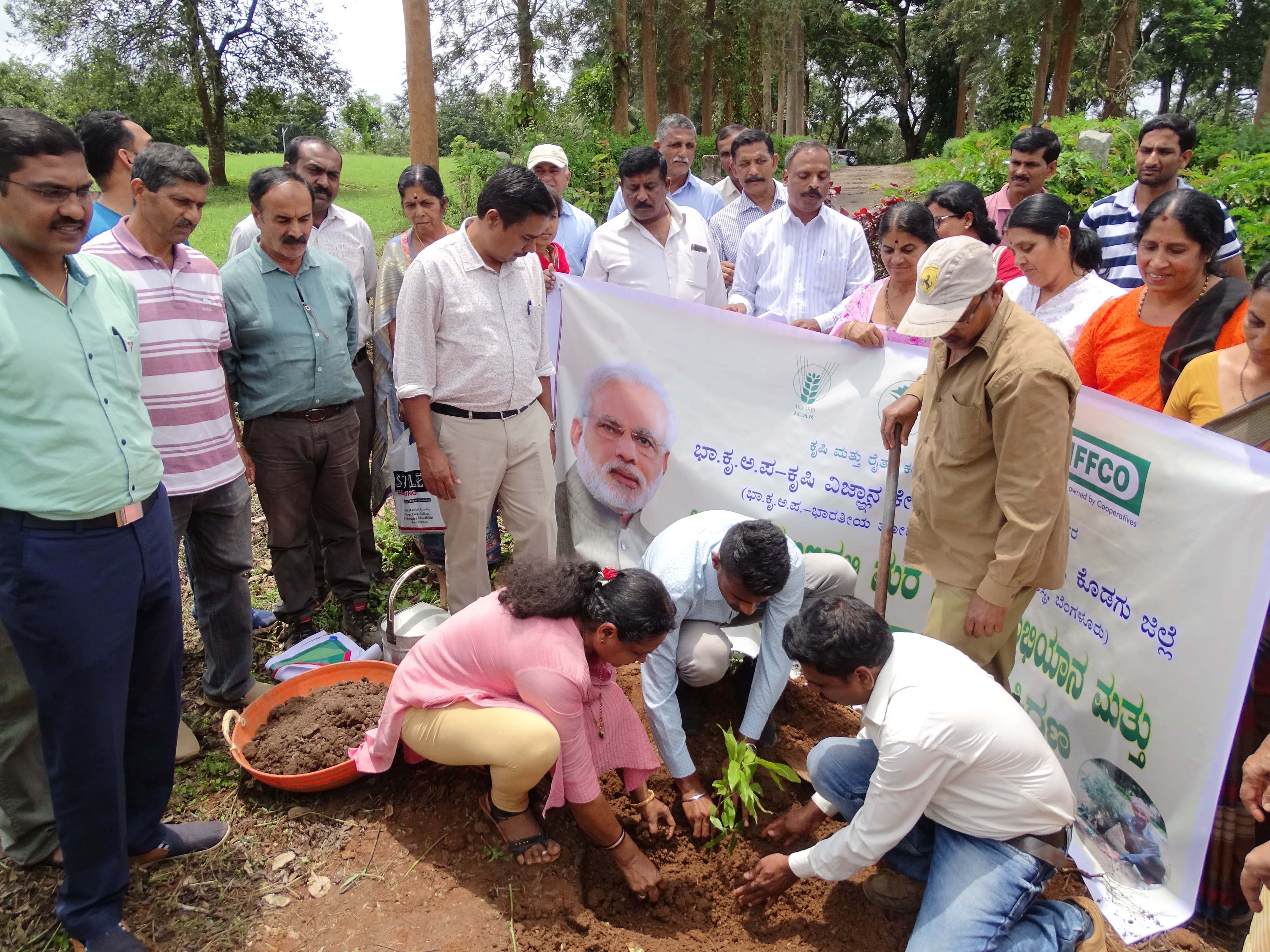 Tree plantation Campaign and Krishak Gosthi conducted at ICAR-KVK Gonikoppal